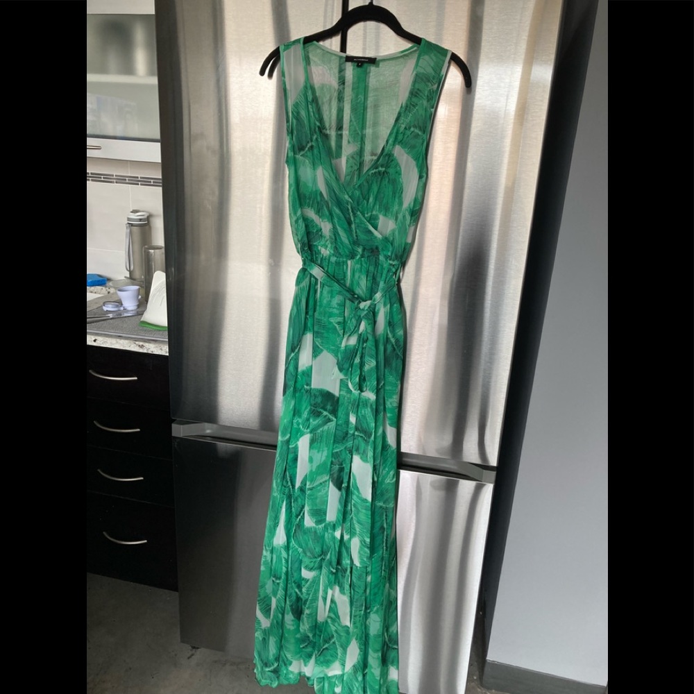Green flowy dress, small, never worn